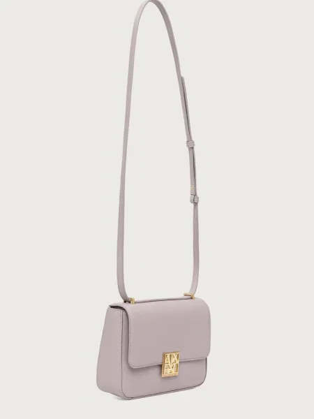 Armani Exchange klasična torbica iz umetnega usnja roza