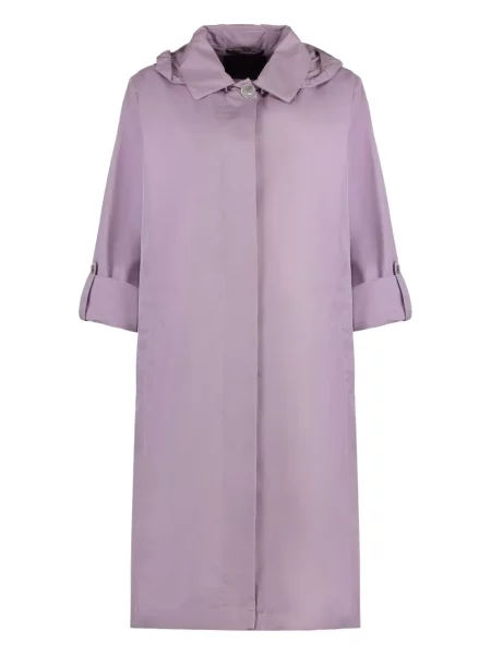 Palton Moorer cu glugă violet