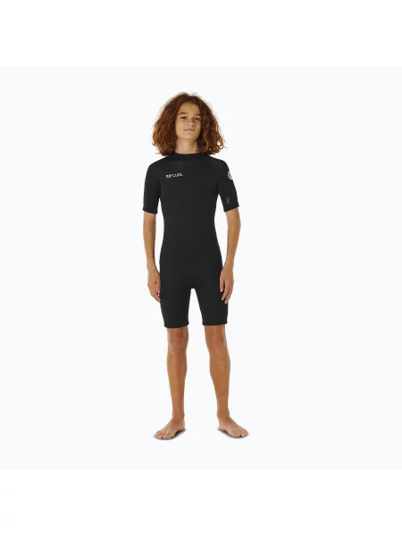 Costum de înot pentru copii Rip Curl Trad Back Zip Springsuit black negru