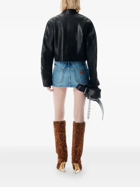 Fustă din denim Alexander Wang albastru