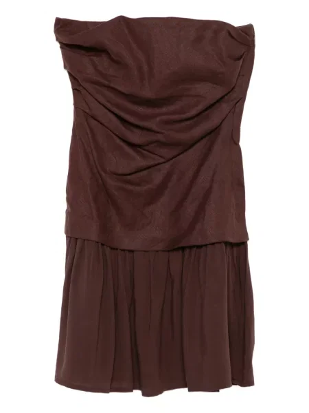 Rochie mini Faithfull The Brand de costum maro