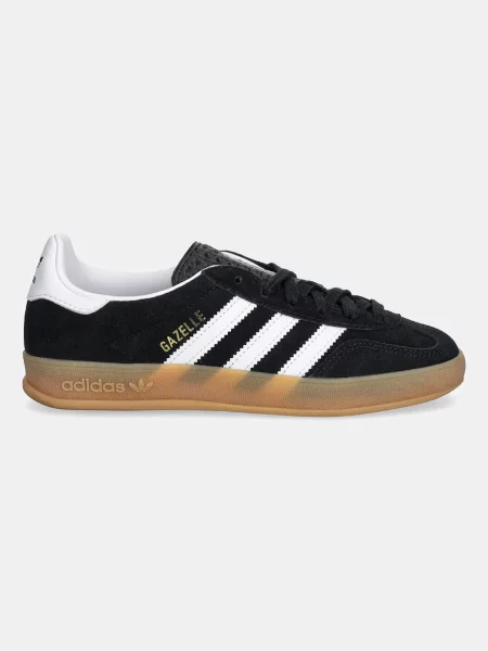 Adidas Originals sneakers de piele întoarsă pentru copii GAZELLE INDOOR negru