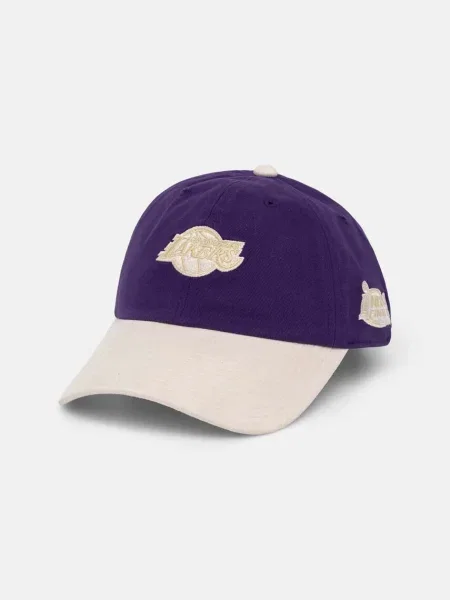 Шапка с козирка Mitchell&Ness Los Angeles Lakers лилаво с десен виолетово