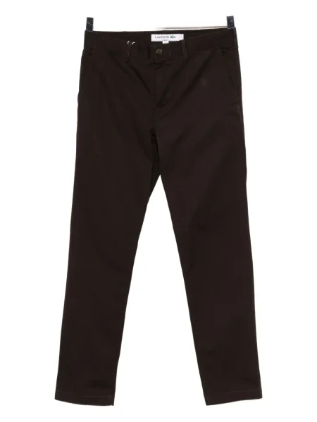 Pantaloni Lacoste cu autograf maro