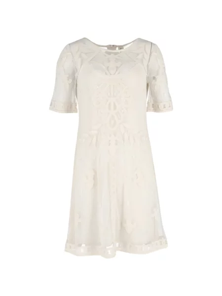 Rochie midi Temperley London din dantelă până la genunchi de costum alb