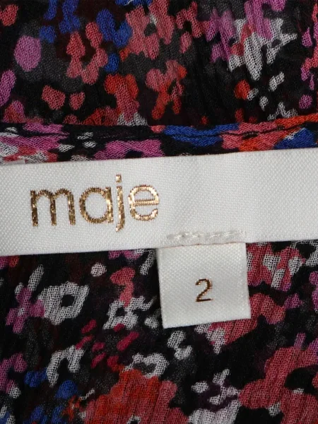 Top Maje cu model floral cu imagine roz