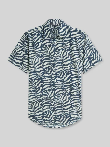 Koszula z krótkim rękawem o kroju regular fit z wyhaftowanym logo Tommy Hilfiger czarna