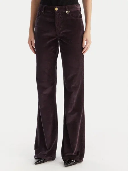PINKO Pantaloni din Old Velvet violet