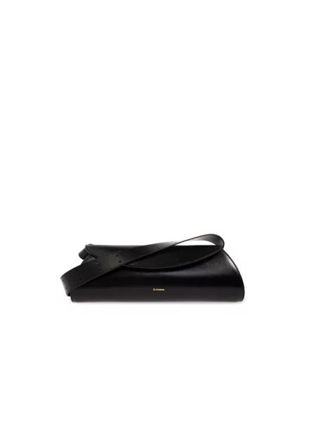 Torebka Jil Sander w geometryczne wzory czarna