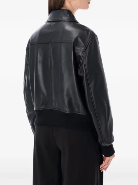 Geanta de piele Ami Paris negru