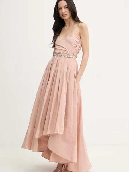 Pinko rochie drapată bej