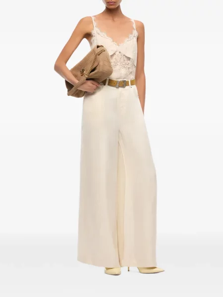 Pantaloni palazzo Pinko din țesătură twill