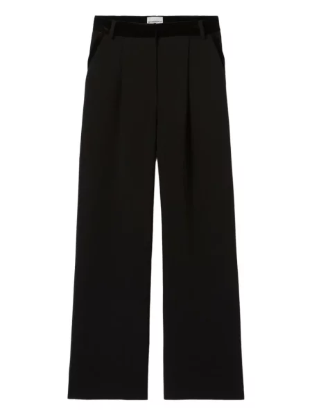 Aksamitne spodnie Claudie Pierlot plisowane czarne
