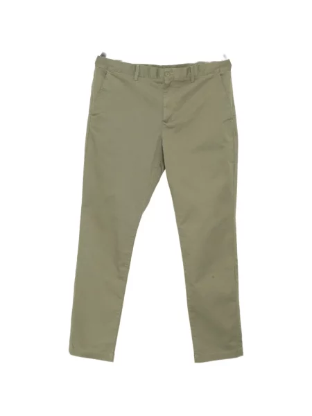Pantaloni Lacoste din țesătură twill verde