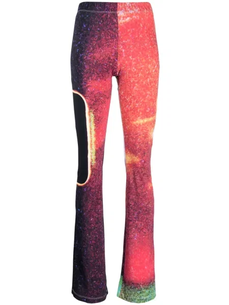 Pantaloni Mm6 Maison Margiela cu imagine cu imprimeu abstract