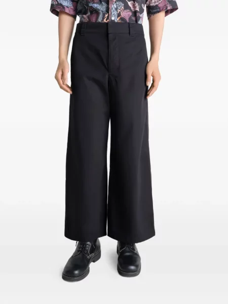 Pantaloni Lemaire cu talie înaltă negru