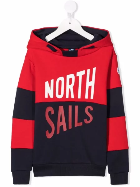 Bluza z kapturem dziecięca North Sails czerwona