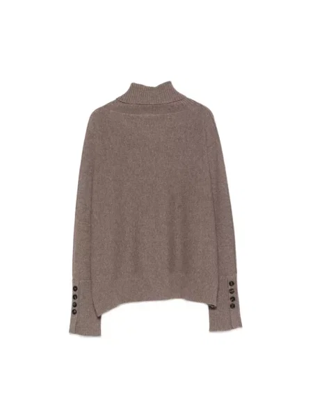 Sweter z golfem D.exterior brązowy