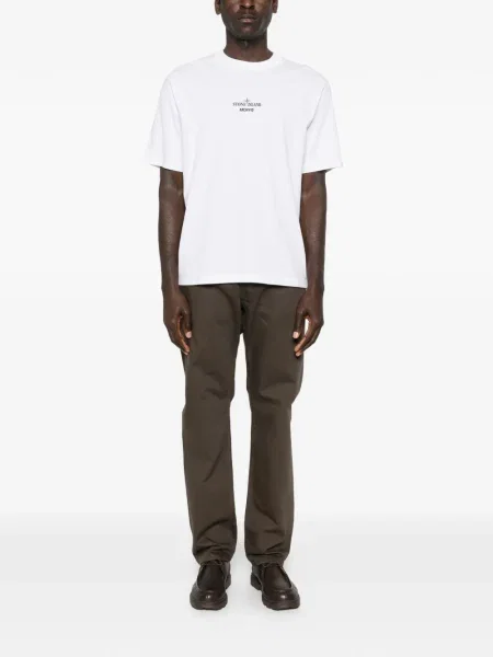 Μπλούζα Stone Island με σχέδιο λευκό