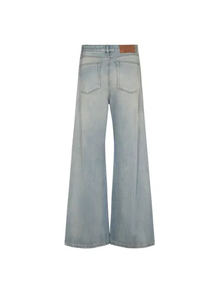 Szerokie jeansy Msgm niebieskie