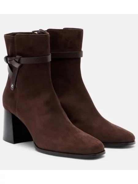 Cizme scurte Jimmy Choo din piele de căprioară maro