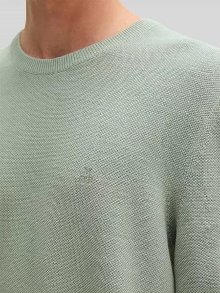 Sweter w kroju regular fit z czystej bawełny Marc O'polo zielony
