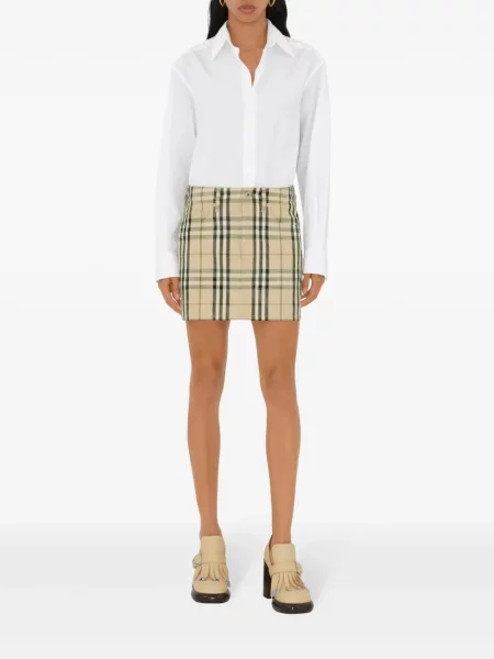 Fusta mini Burberry în carouri