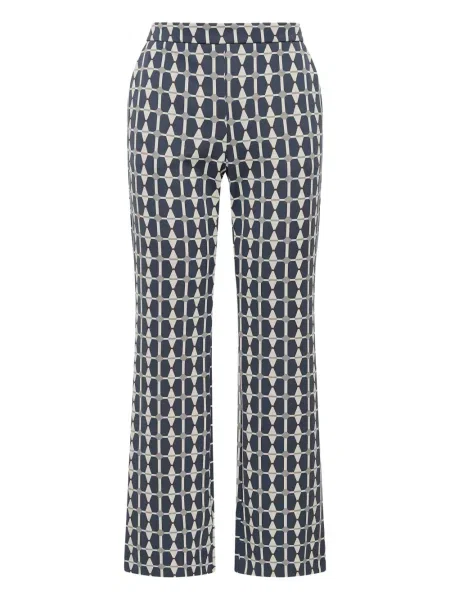 Pantaloni Maliparmi cu imagine cu imprimeu geometric negru