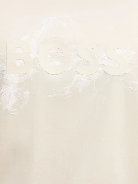 Футболка BOSS з принтом бежевий
