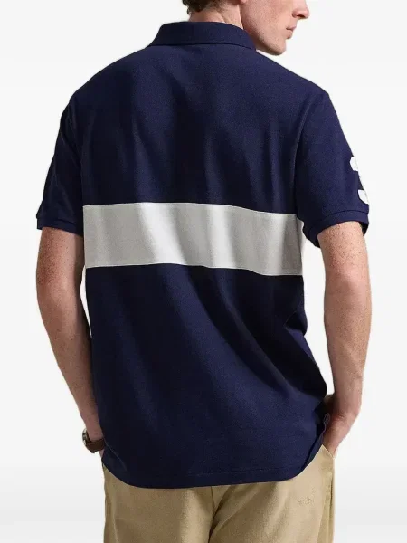 Kołnierzykowy polo Polo Ralph Lauren z frędzli w paski czerwone