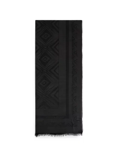 Fular Alberta Ferretti cu imagine cu imprimeu geometric negru