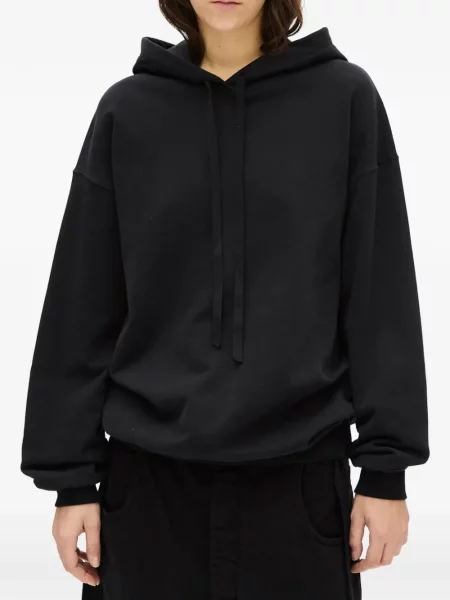 Hanorac cu glugă Ann Demeulemeester cu cordon negru