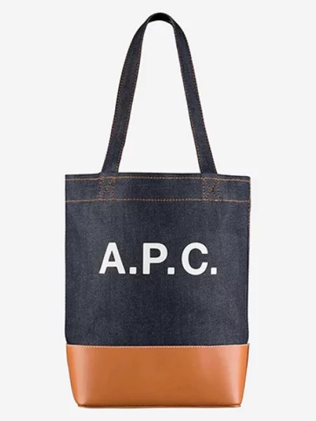 Geanta de piele A.p.c. albastru