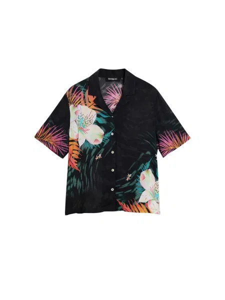 Desigual Bluză verde / portocaliu / negru alb