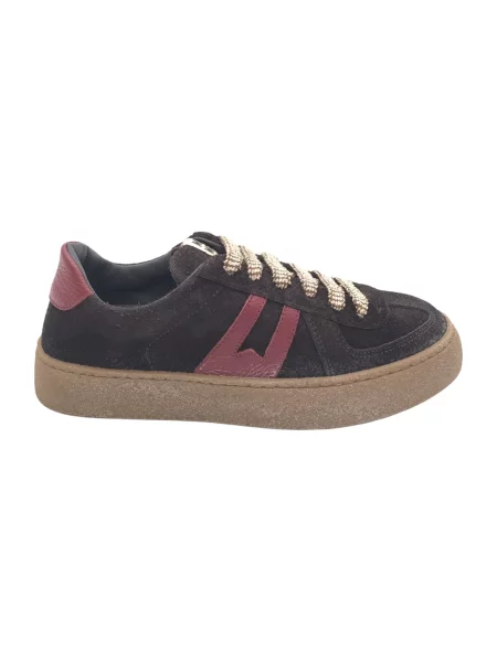 Sneakersy Moma zamszowe brązowe