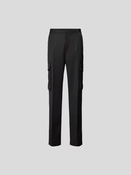 Spodnie cargo o kroju regular fit z wpuszczanymi Filippa K czarne