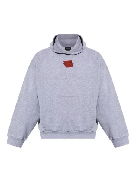 Hanorac cu glugă Balenciaga cu imagine gri