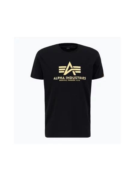 Футболка Alpha Industries Basic T вугільно-чорна/золотава чорна