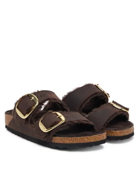 Birkenstock Natikači Arizona Big Buckle Temno rjava