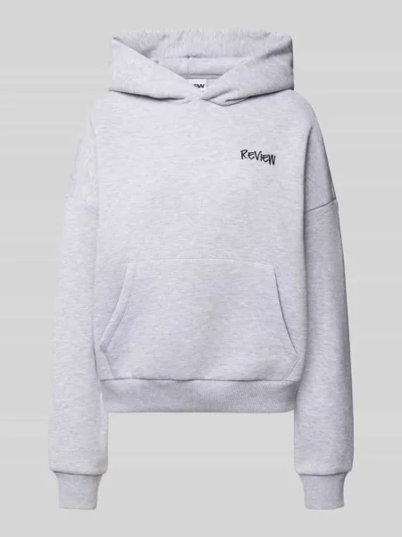 Bluza z kapturem o kroju oversized z nadrukiem z logo Review