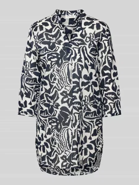 Tunika o kroju regular fit z rękawem o dł. Christian Berg Woman granatowa