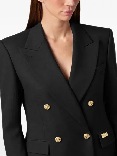 Sacou Philipp Plein din satin negru