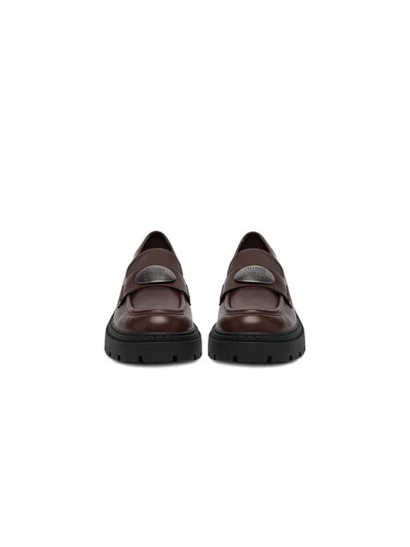 Loaferice Guess Jeans smeđa