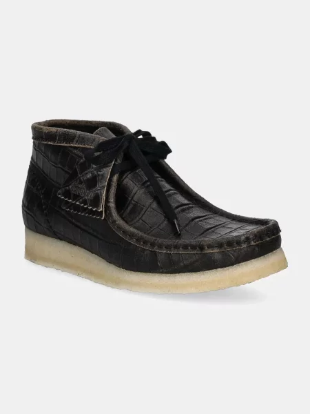 Кожаные ботинки Clarks Originals черные