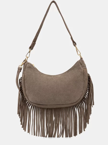 Замшевая сумка Answear.lab бежевая