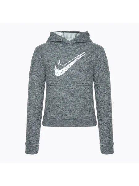 Bluză pentru copii Nike Multi Stain Repel Therma-FIT black/ light smoke grey/ heather/ white alb