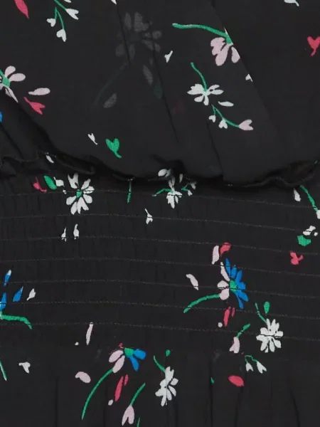 Rochie midi Maje cu model floral cu imagine negru