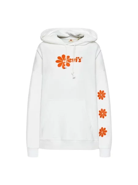 Bluza z kapturem Levi's z kapturem biała