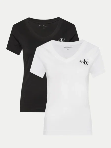Тениска Calvin Klein Jeans 2 броя черно