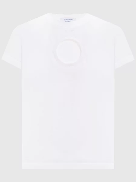 Футболка з фігурним вирізом Off-white біла